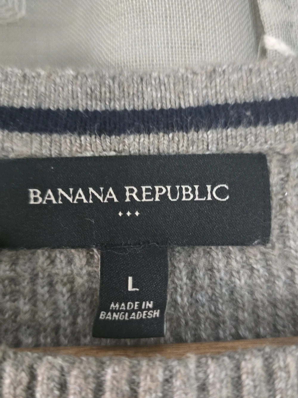 Banana Republic Men’s Light Gray Knit Crewneck Sweater
